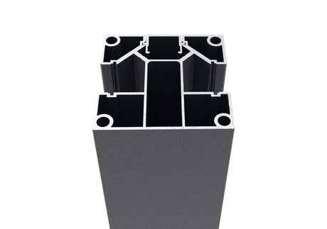 Alumínium kerítéspózna 70x70 lamellás kitöltéshez - 1850mm R7016
