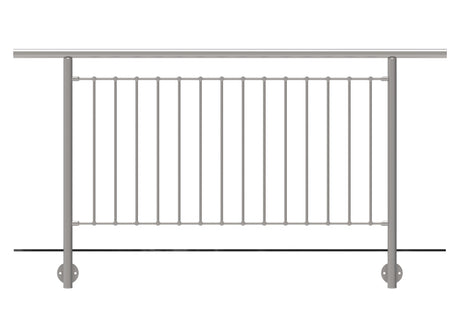 Vertikális pálcás korlát szett - 2000x1000 mm