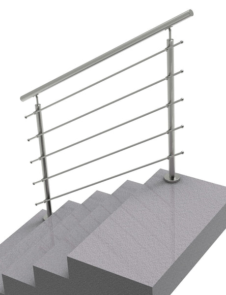 Rozsdamentes pálcás lépcsőkorlát, 1500x1000mm