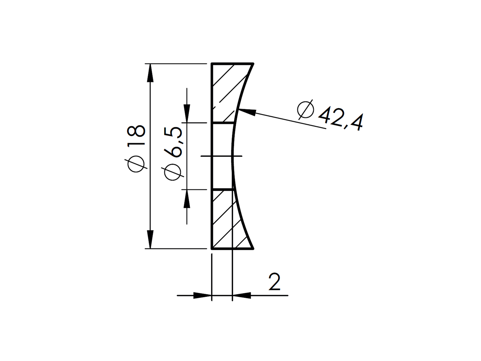 Távtartó 42,4mm csőhöz