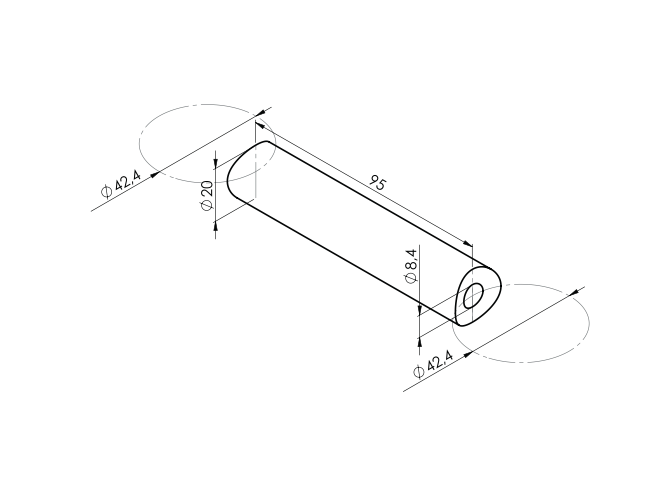 Távtartó 42,4mm csőhöz