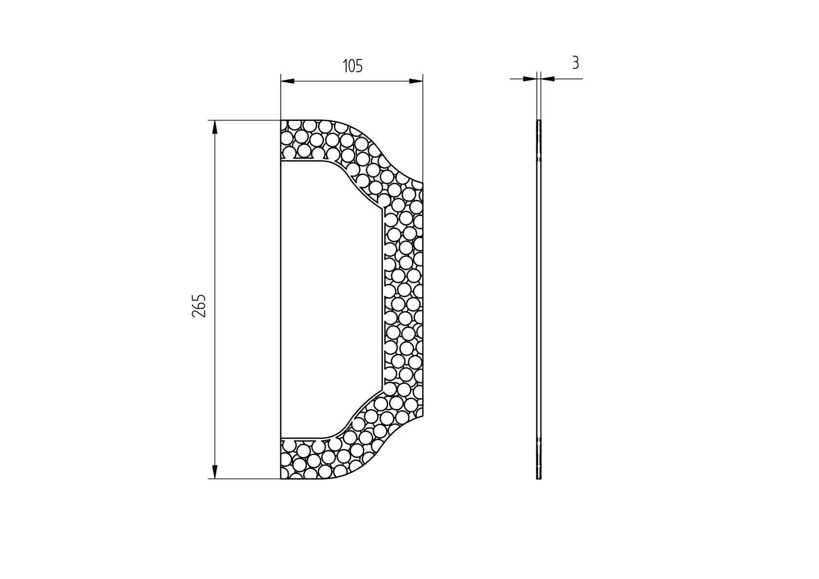 Zárcímke-mángorolt 265x105, t3mm
