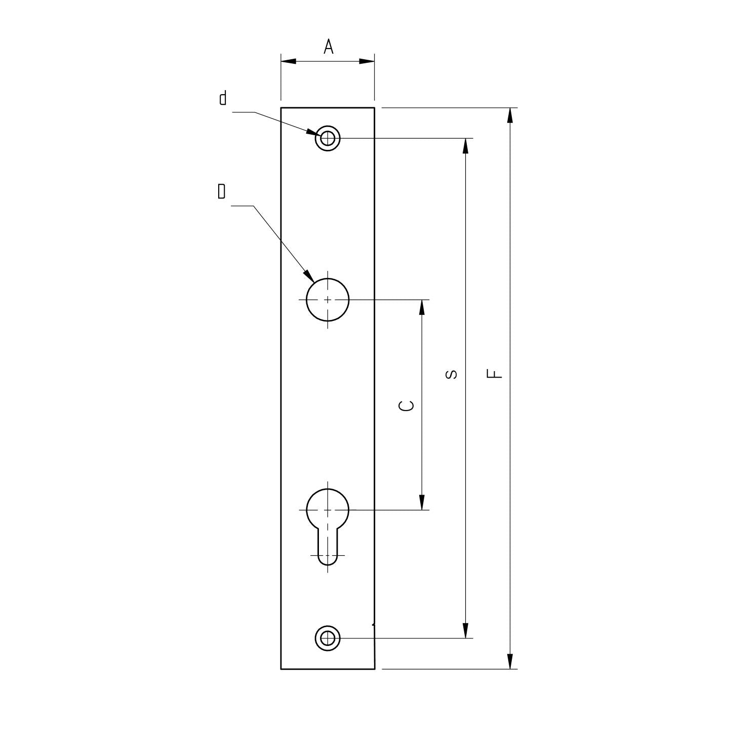 Zárcímke 245x47, t2, C85, D19,6mm