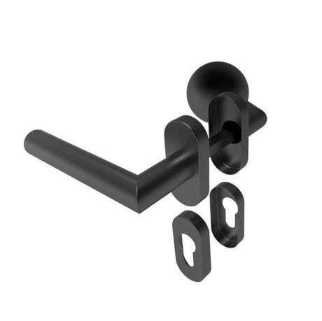 Rozsdamentes kilincs - zártakaróval AISI 304, BLACK