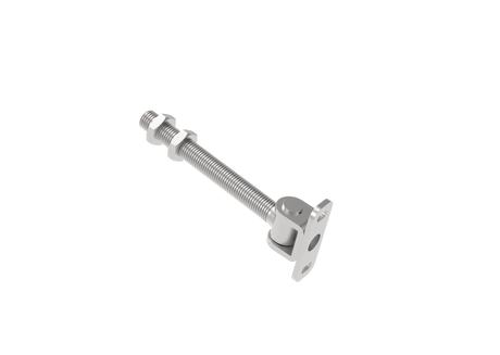 Hosszú állítható forgáspont, lemezzel, INOX, M16