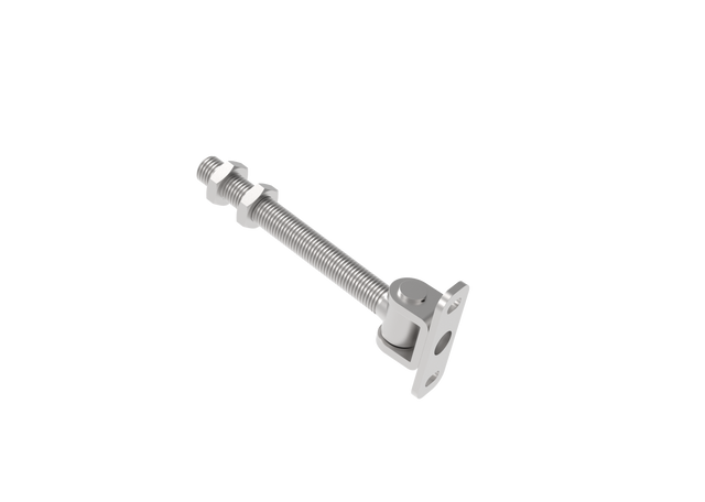 Hosszú állítható forgáspont, lemezzel, INOX, M16