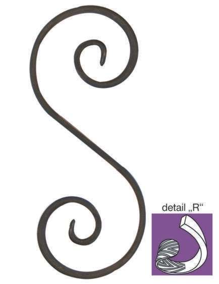 "S" elem 200x85, 12x6mm