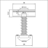 Köztes leszorító FV panel 30-40 mm keretéhez