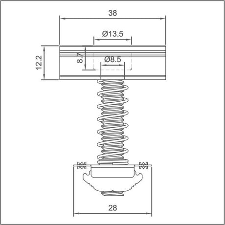 Köztes leszorító FV panel 30-40 mm keretéhez