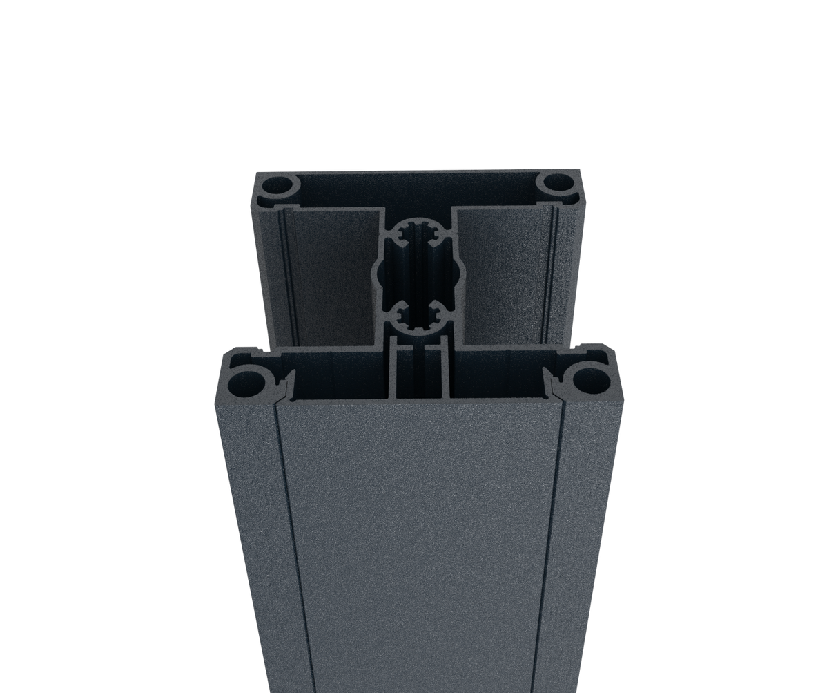 70x70-es alumínium oszlopkészlet és fedősín - 1850mm R7016