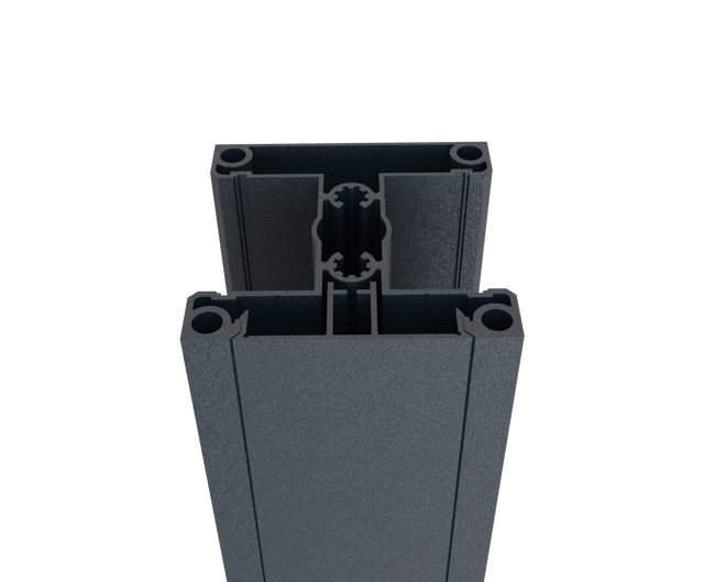 70x70-es alumínium oszlopkészlet és fedősín - 1850mm R7016