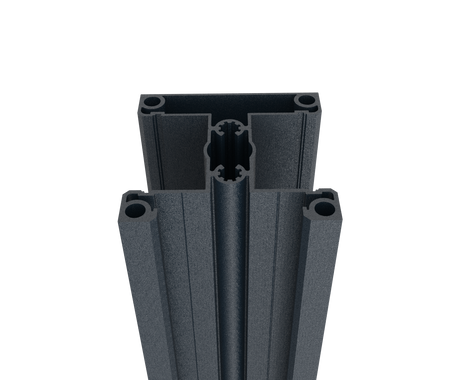Alumínium kerítéspózna 70x70 lamellás kitöltéshez - 1850mm R7016