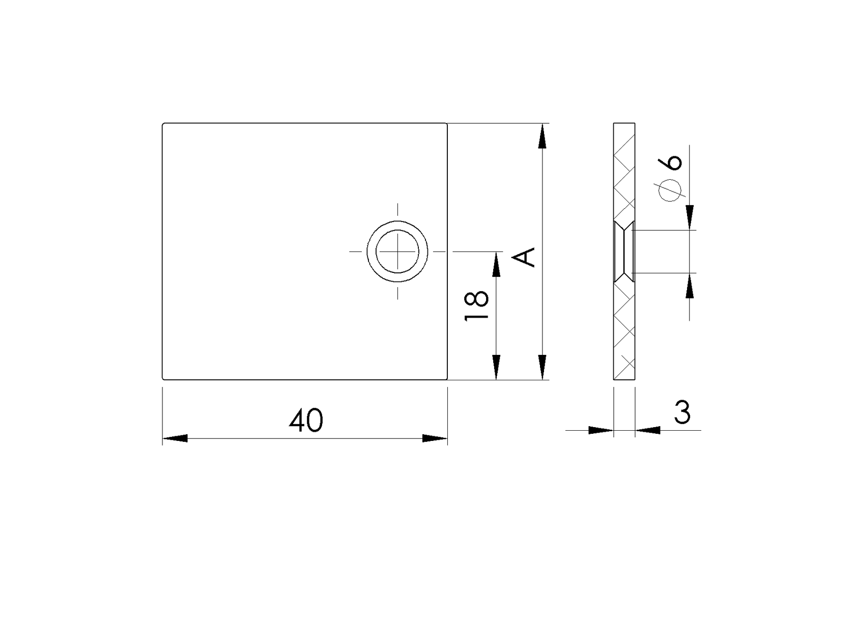 Alumínium adapter fedél 14 mm-es lécekhez 40x34 R7016