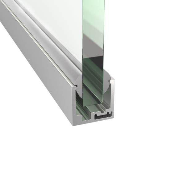 Alumínium U profil üveg válaszfalhoz-20x21mm