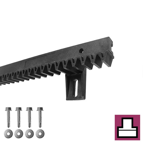 PVC-acélmagos  fogasléc, 27x20mm,L1m,max 300kg