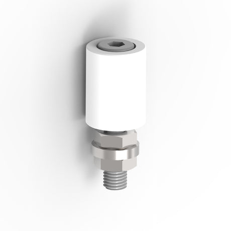 Támasztógörgő fehér PVC Zn, D30mm, white