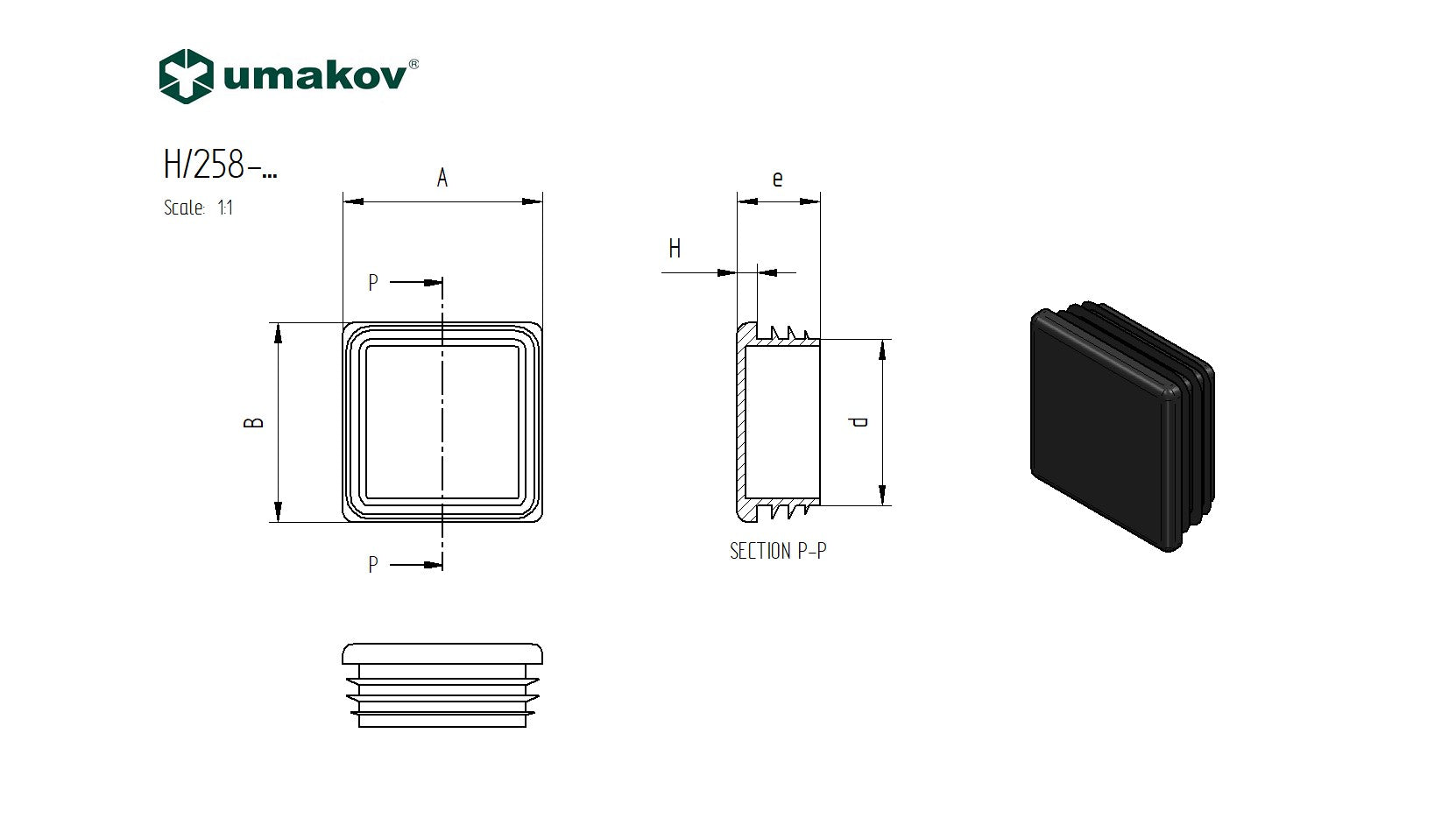 Végzáró 80x80mm-PVC