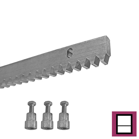Rozsdamentes fogasléc INOX, 30x8mm, L1m,max 1900kg