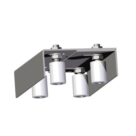 Rozsdamentes felső vezető 4 görgős INOX, 135-175x2