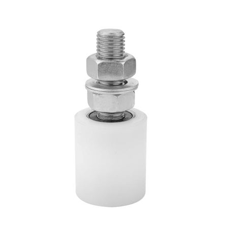 Gumigyűrűs támasztó görgő-fehér PVC Zn, D40mm,