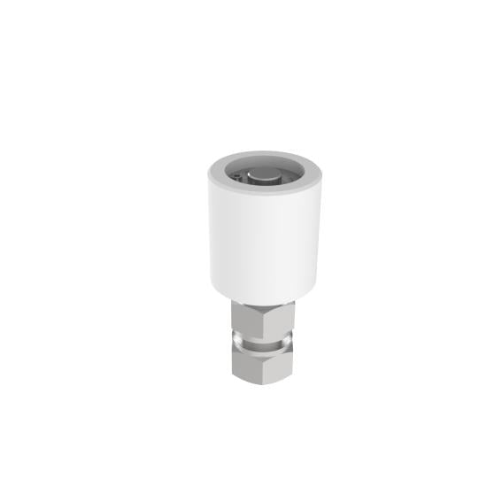 Gumigyűrűs támasztó görgő-fehér PVC Zn, D40mm,