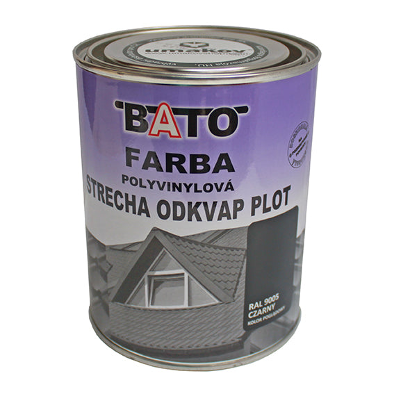 Polivinil festék, fekete RAL9005 satin 1kg (0,8L)