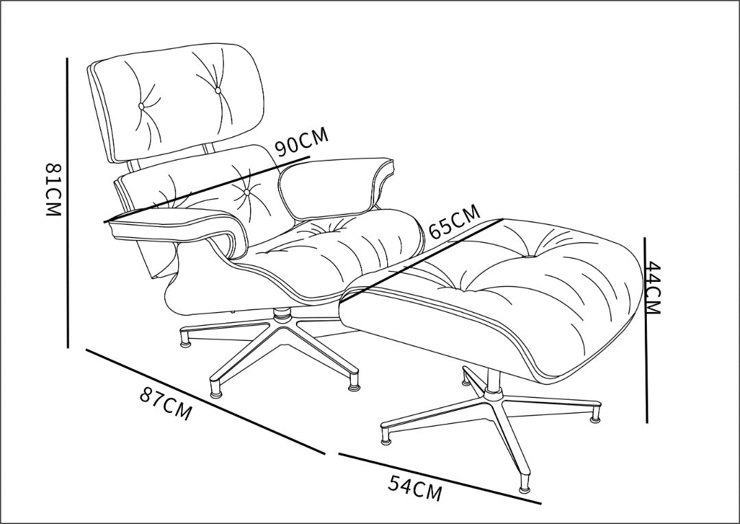 Ergonómiailag tökéletes bőrfotel replik kőrisfa
