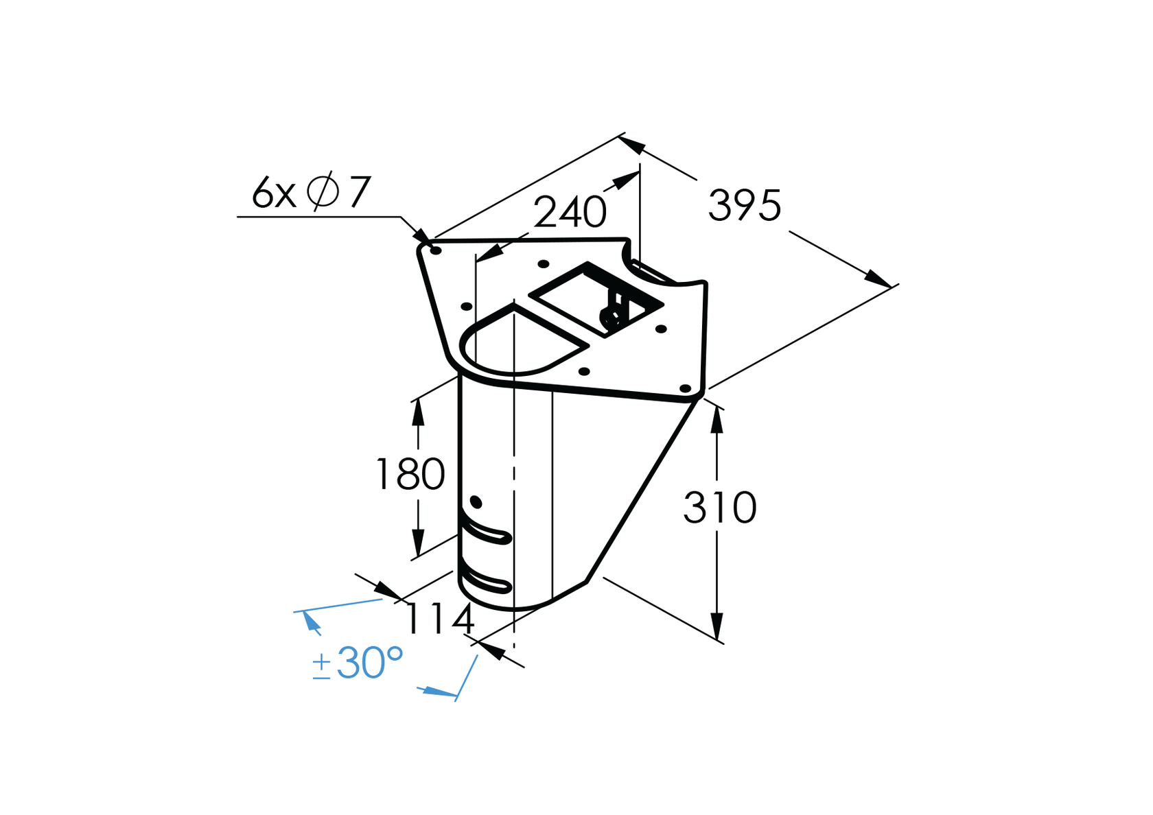 Lánclépcső NS240 2.fellépőelem 320x260x115mm