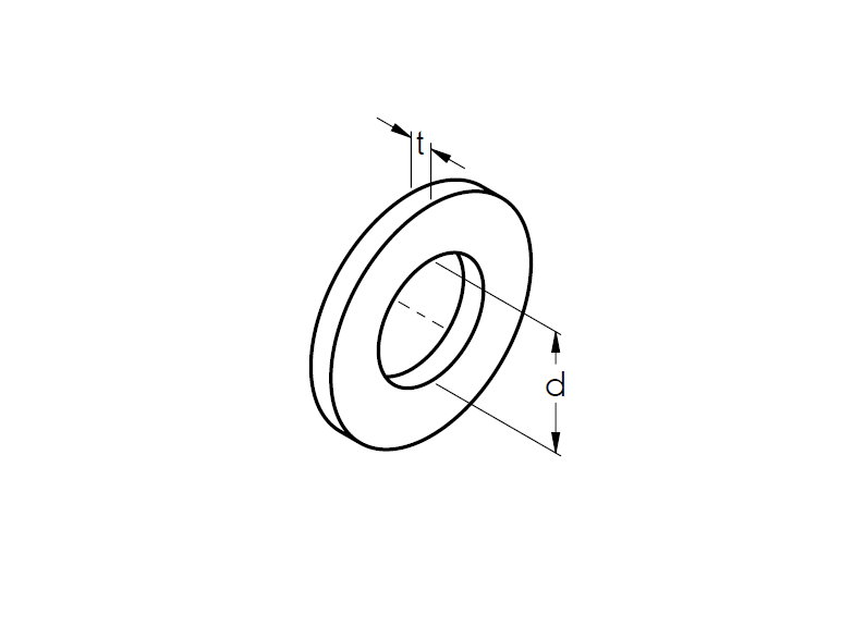 Alátét, horganyzott, M10, Zn
