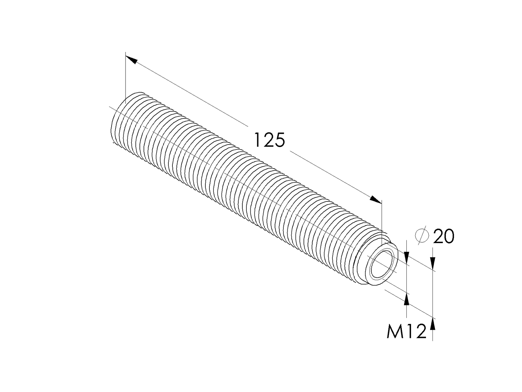 Horgony nehéz terhelésekhez, INOX, M12