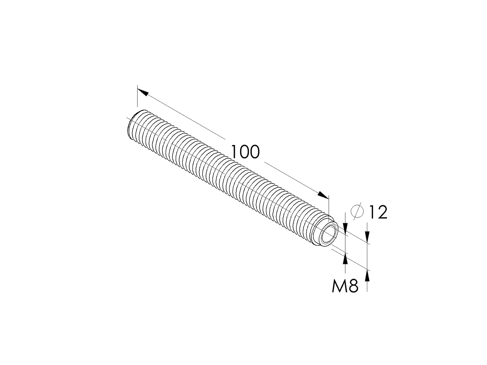 Horgony nehéz terhelésekhez, INOX, M8