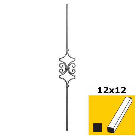 Korlátpálca h900, b120mm, 12x12mm