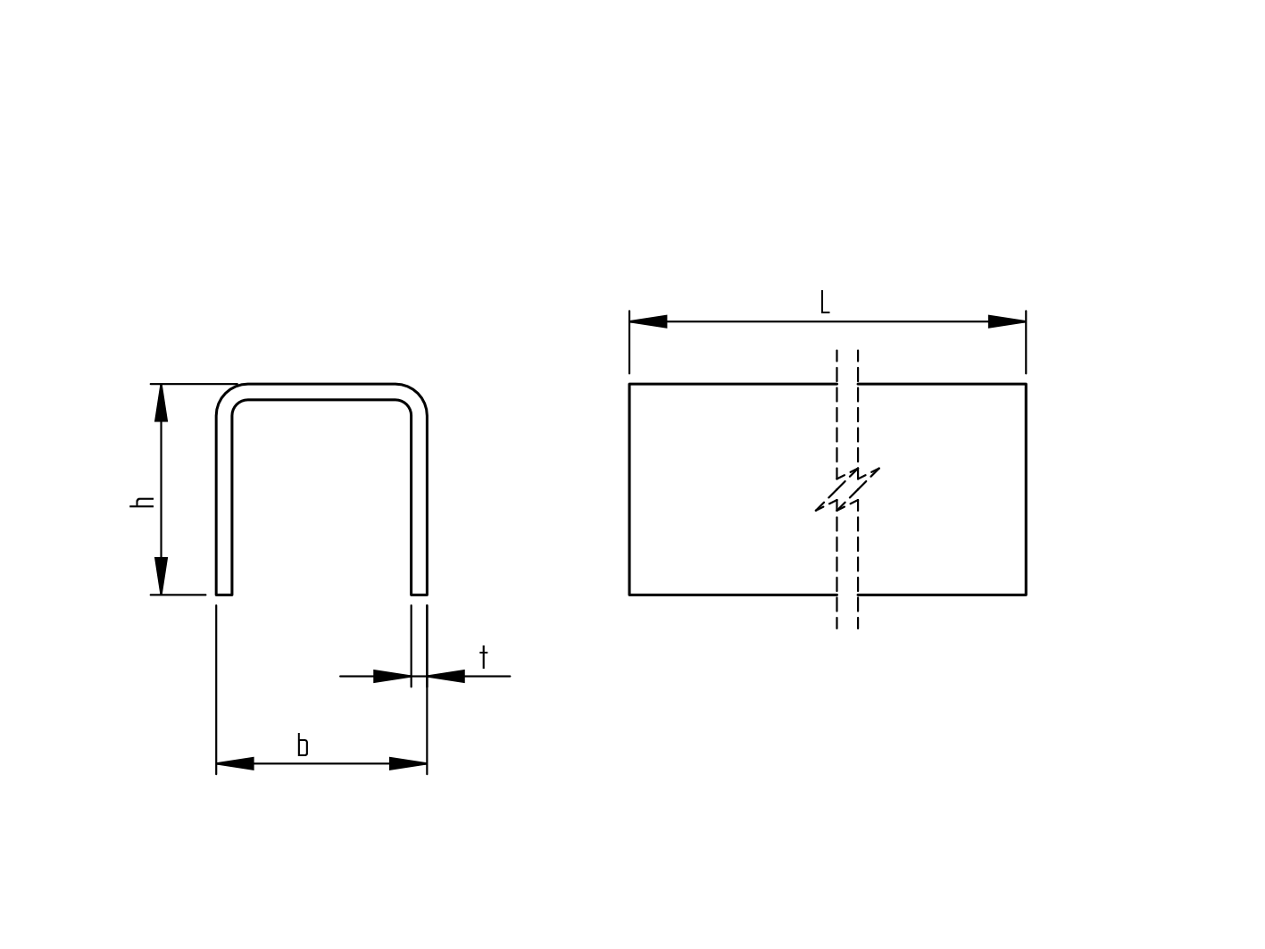 U-profil 50x50x3 (3,0148kg/m)