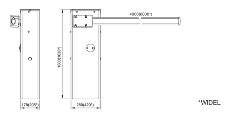 Sorompó szett kit, max 4m, 24V