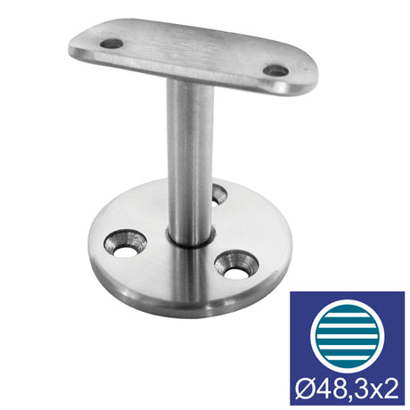 Körkapaszkodó tartó-falra AISI304, D48,3x2/H60mm..
