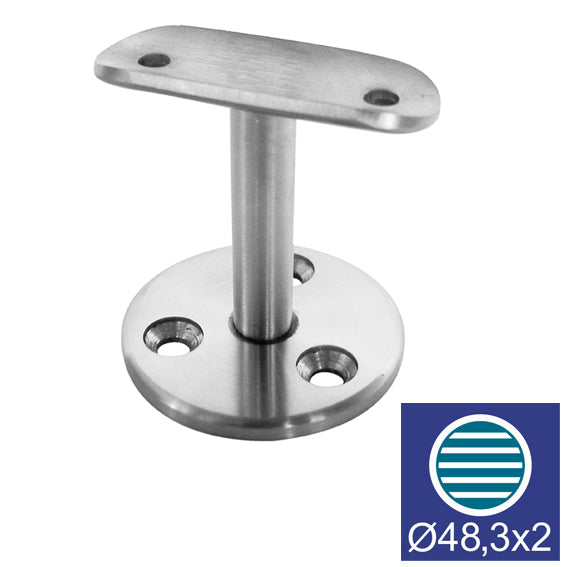 Körkapaszkodó tartó-falra AISI304, D48,3x2/H60mm..