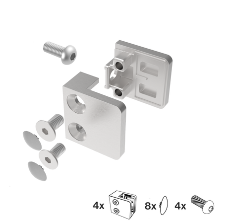 Tengelyirányú üvegmegfogók - set