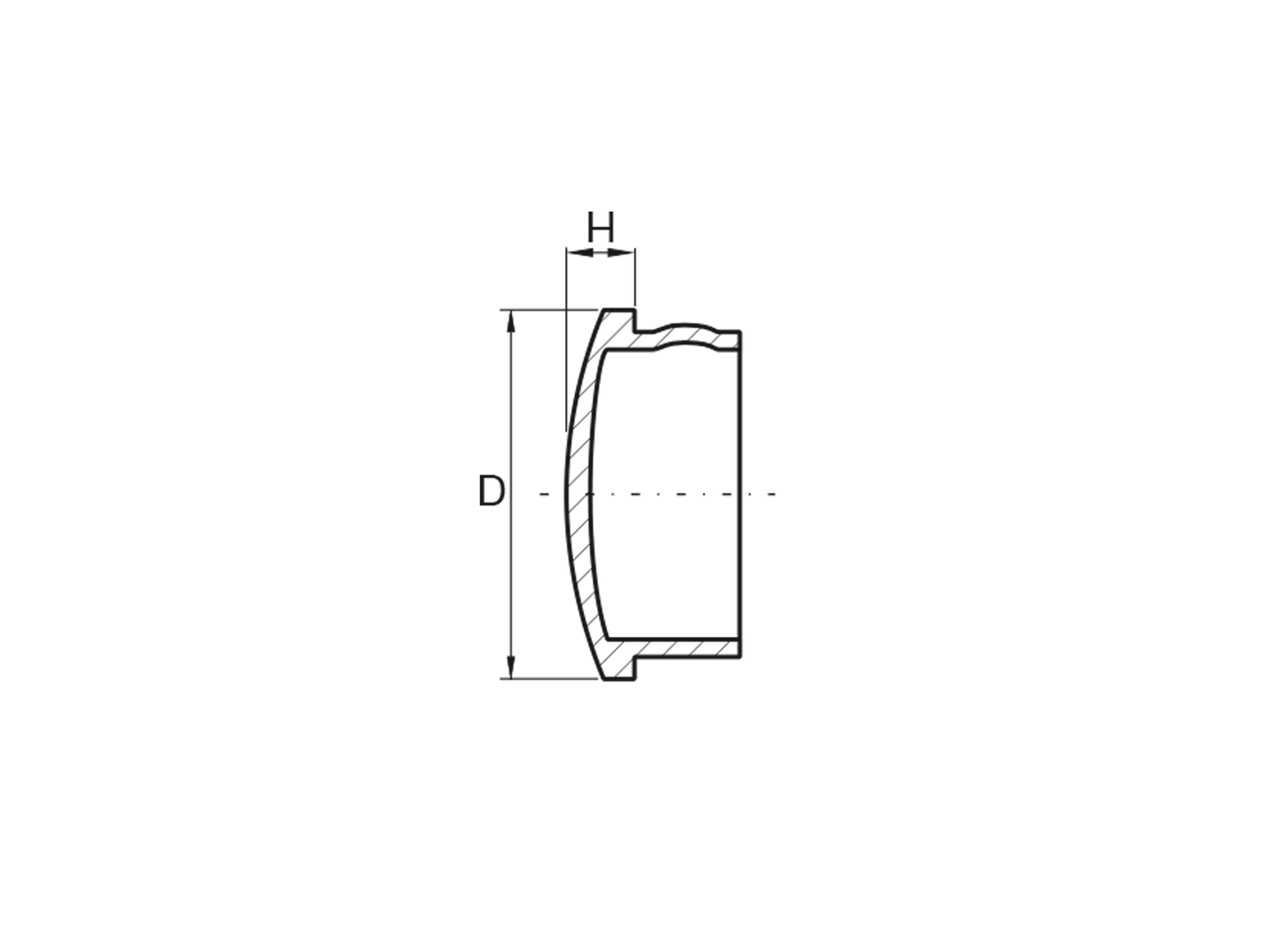 Rozsdam.domború patent csővégzáró