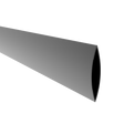 Ovális alumínium kerítés zsaluzia 20x100-2000mm