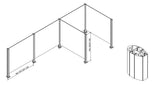 Aluminium galéria korlát sarok R