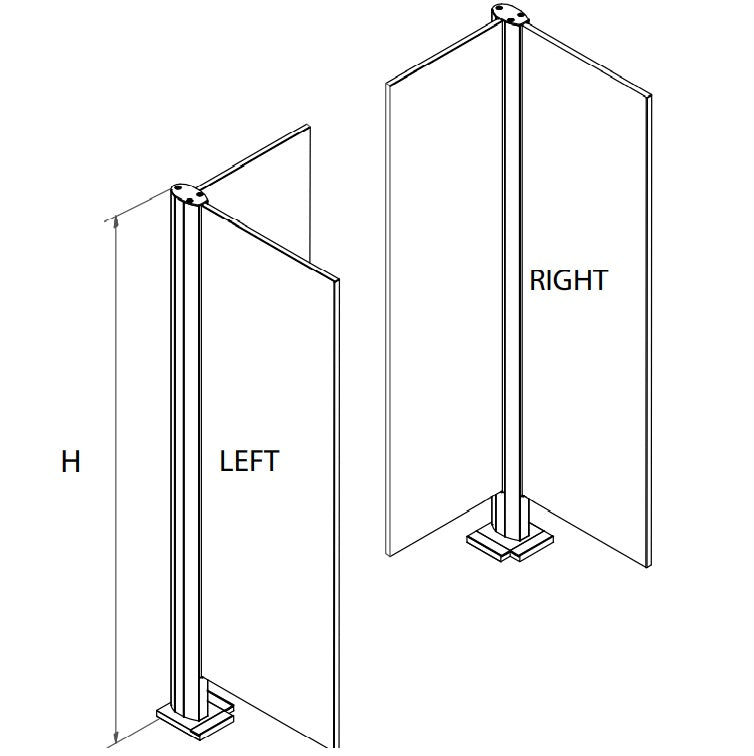 Aluminium galéria korlát sarok R