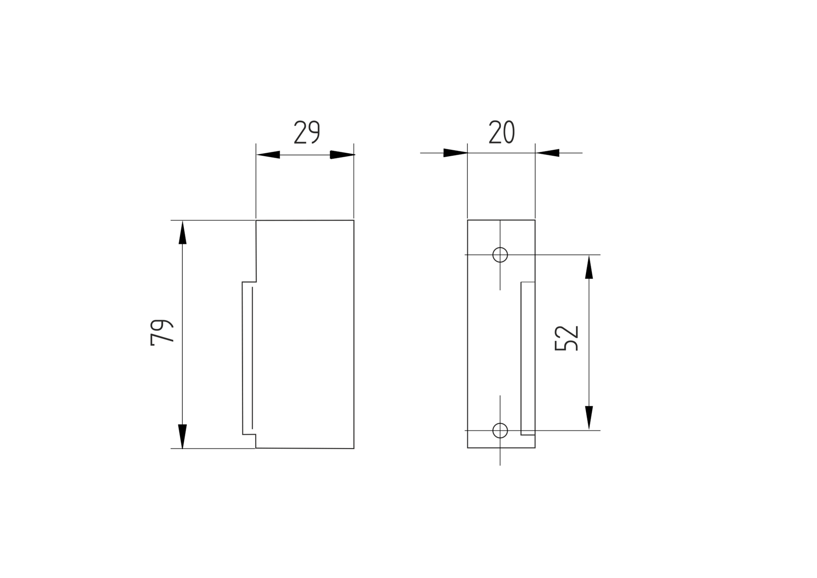 Elektromágneses zár segédérintkezővel, 12-24V AC/DC