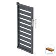 Egyszárnyú kapu 1,025x1,50m 20x100 R7016 kitöltéssel - készlet