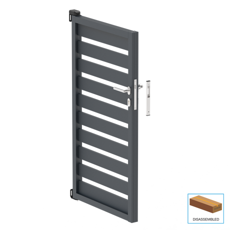 Egyszárnyú kapu 1,025x1,50m 20x100 R7016 kitöltéssel - készlet