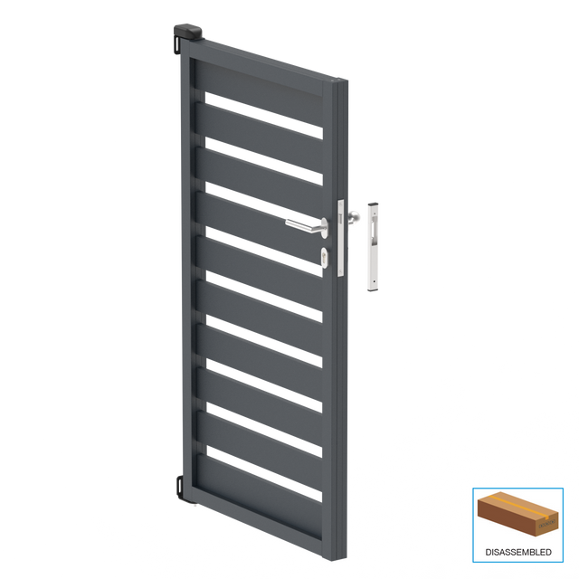 Egyszárnyú kapu 1,025x1,50m 20x100 R7016 kitöltéssel - készlet