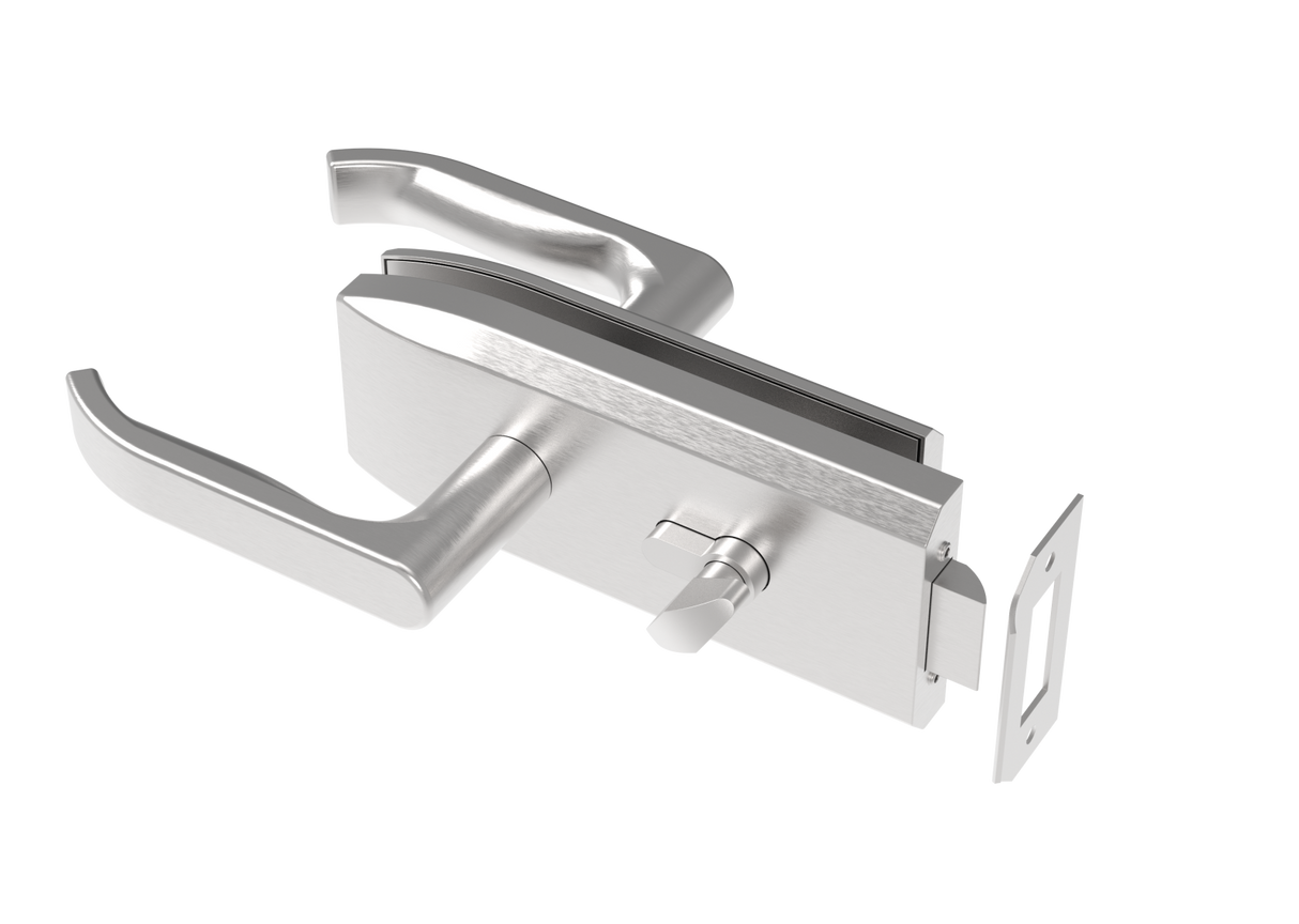 Rozsdamentes zárszerkezet üvegajtóhoz t 8,10,12mm