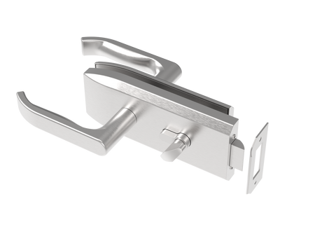 Rozsdamentes zárszerkezet üvegajtóhoz t 8,10,12mm