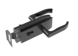 Rozsdamentes zárszerkezet üvegajtóhoz t 8,10,12mm BLACK