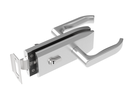 Rozsdamentes zárszerkezet üvegajtóhoz t 8,10,12mm