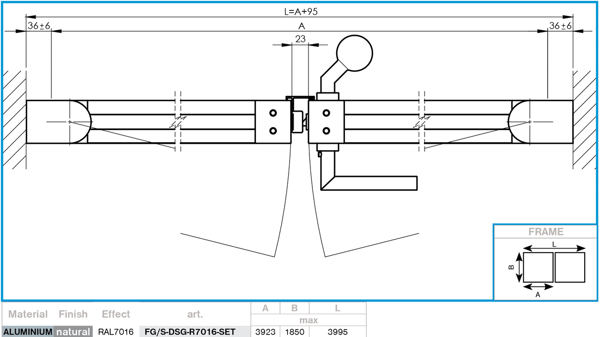 Kétszárnyú kapu 3,92x1,85m 20x100 R7016 töltettel - készlet